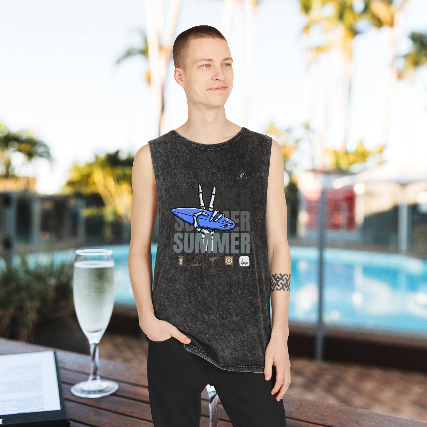 Unisex Stonewash Tank Top_ Series N8+ USSWTTOP PT2WW001_ Limited Edition Summer Essential by WesternWaves_
