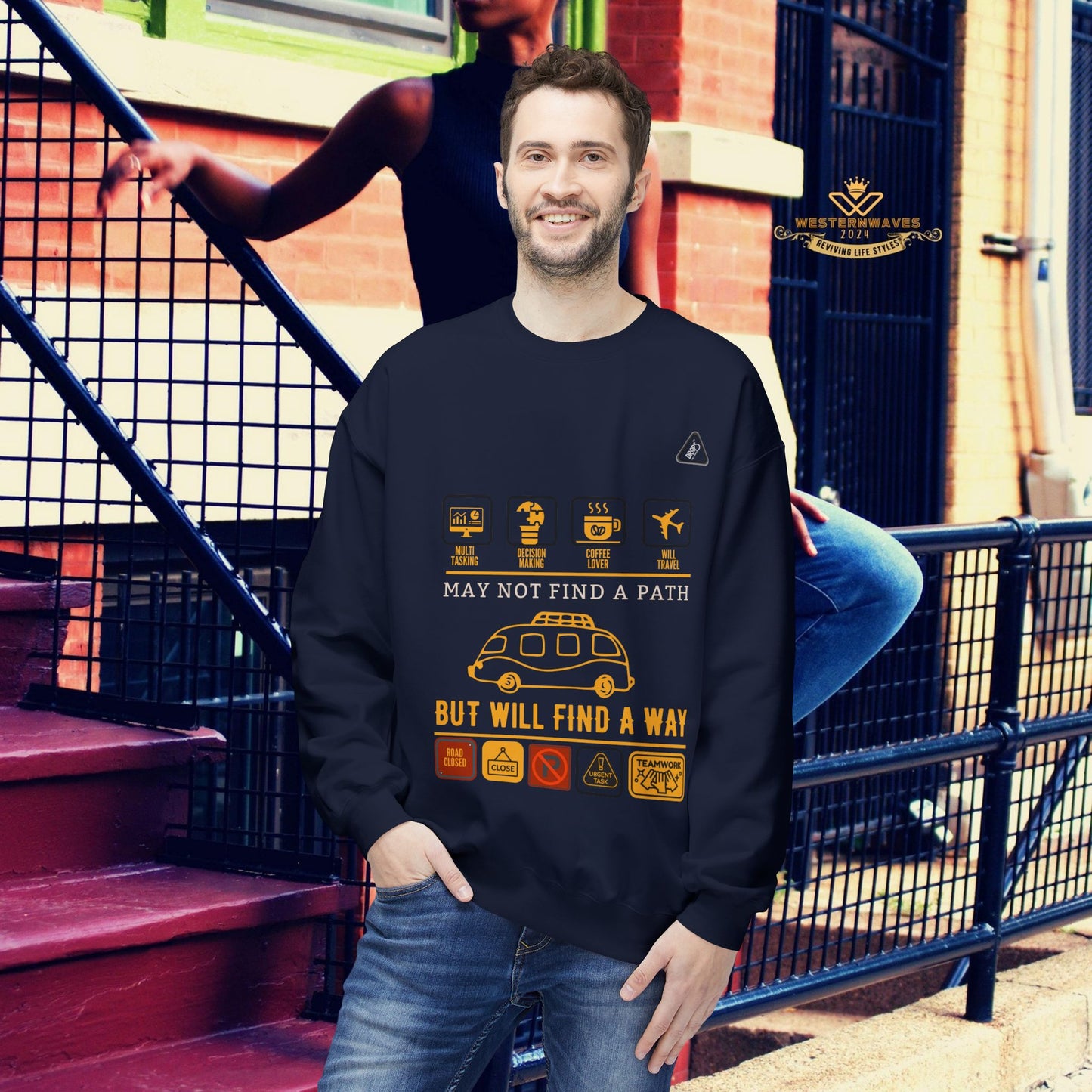 Inspirational Travel Crewneck Sweatshirt - 'May Not Find a Path, But Will Find a Way'_ 02 May 2025_ 001