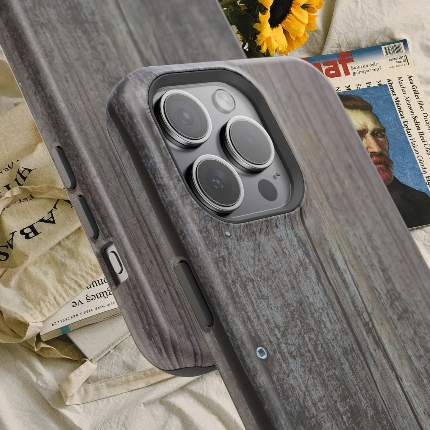 Impact-Resistant Tough Cases_ iPhone Case_ Series N8+ TCPCASE PT2WW006_ Limited Edition  Wooden Grain Phone Case for iPhones by WesternWaves: