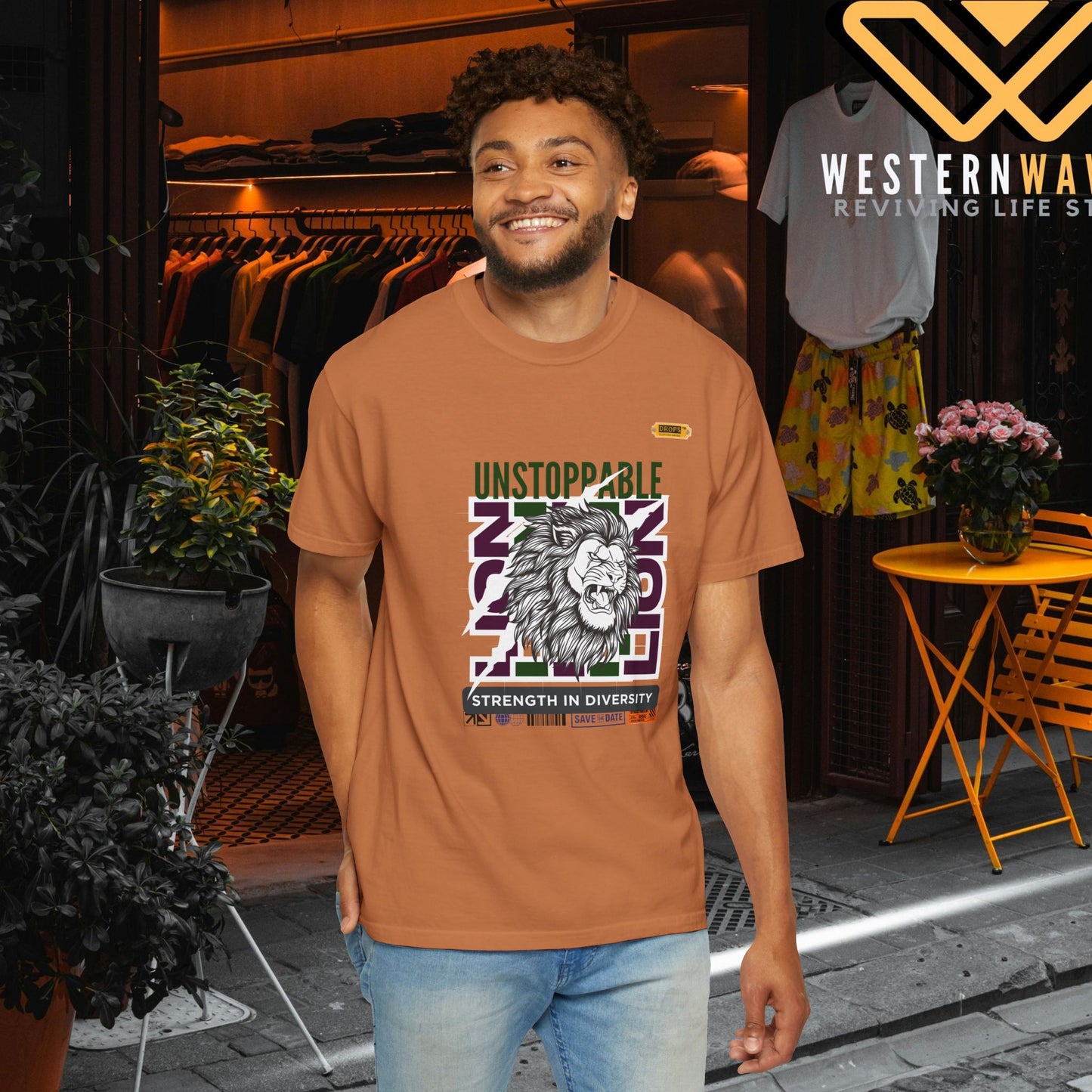 Unisex Garment-Dyed T-Shirt_ 26 June 2025_ Limited Edition Strength in Diversity by WesternWaves: