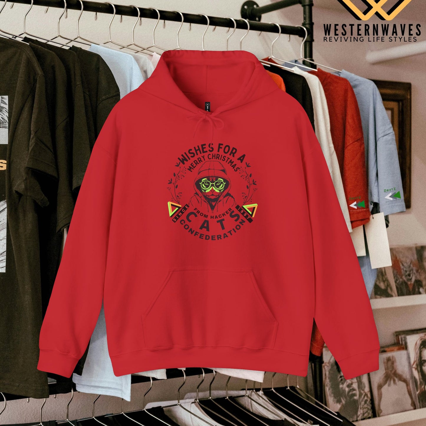 Unisex Heavy Blend™ Hooded Sweatshirt_ N2 Series SPW USHBHSS PT2WW001_ 2024 X’Mas Limited Edition by WesternWaves: