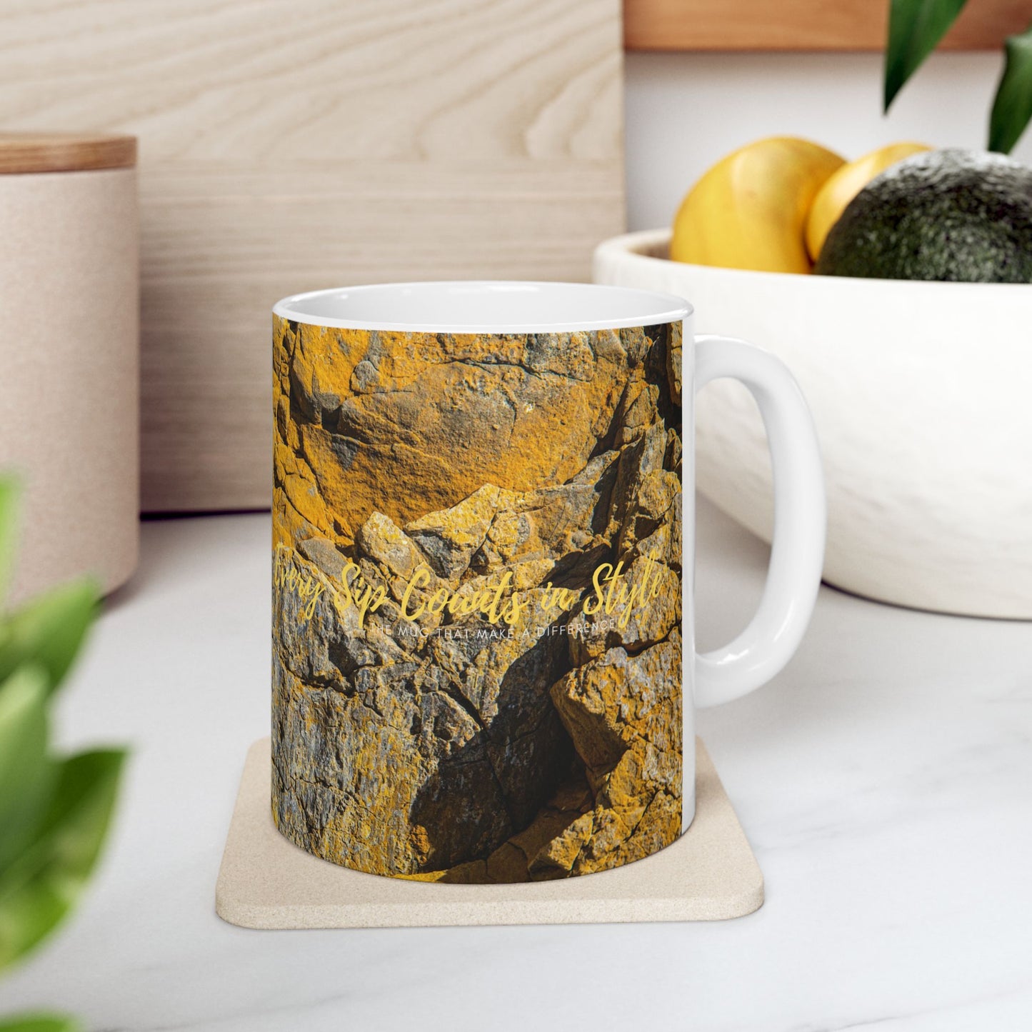 Ceramic Mug (11oz, 15oz)_ N2 Series SPW CM11, 15OZ PT2WW002_ Limited Edition Ceramic Masterpiece by WesternWaves: