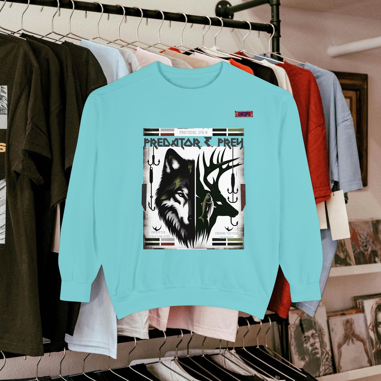 Predator & Prey Sweatshirt_ 03 Sep 2025_ Cozy Unisex Pullover, Nature Lover Apparel, Gifts for Wildlife Enthusiasts, Fall Fashion Layer