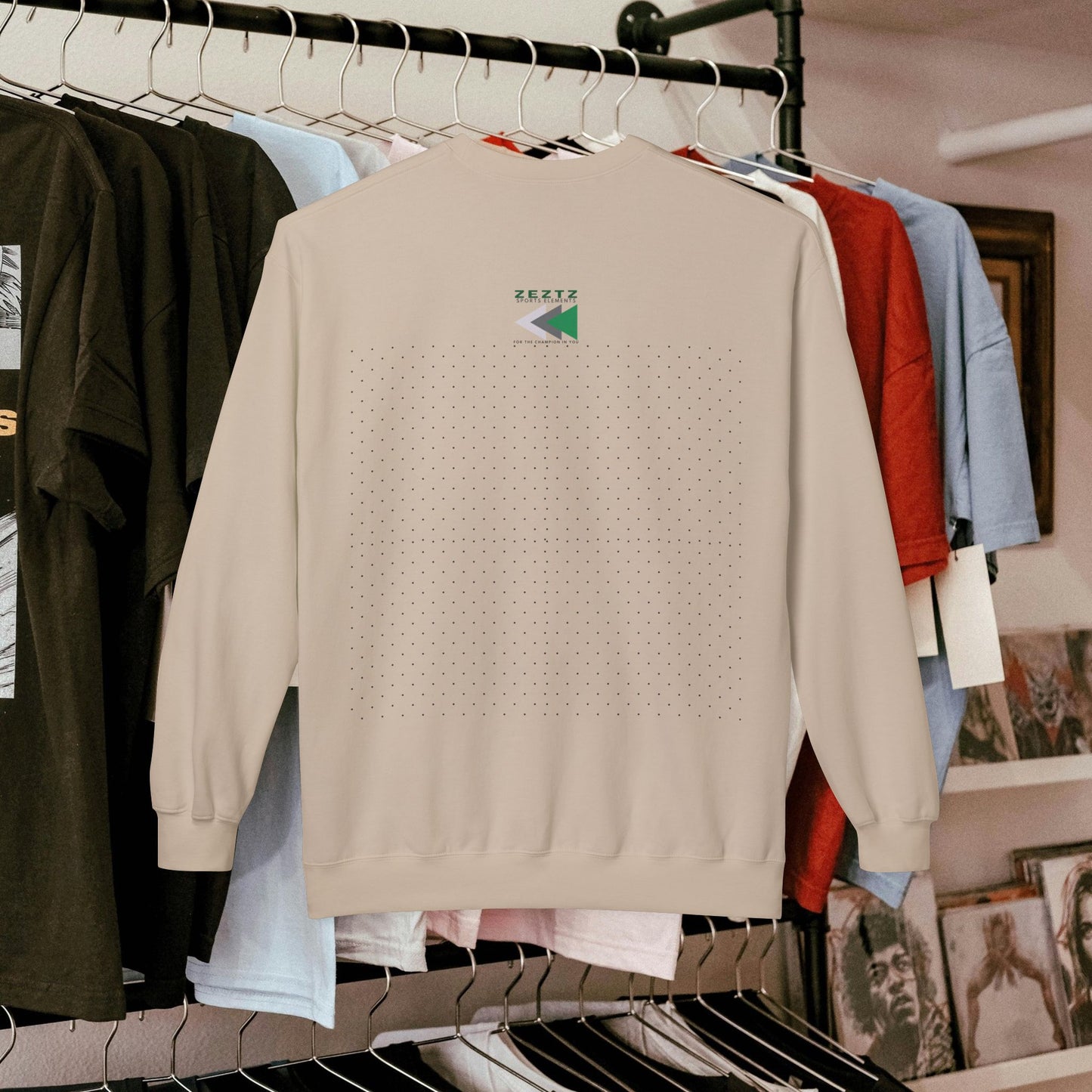 Unisex Midweight Softstyle Fleece Crewneck Sweatshirt_ N2 Series USMWSSFCNSS PT2WW001_ ‘ZeztZ’ Brand Limited Edition Statement of Style & Sustainability by WesternWaves: