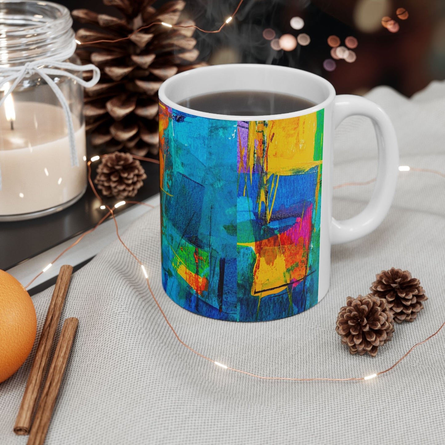 Ceramic Mug, (11oz, 15oz)_ N2+ Series CM10OZ&15OZ PT2WW003_ Limited Edition by WesternWaves: