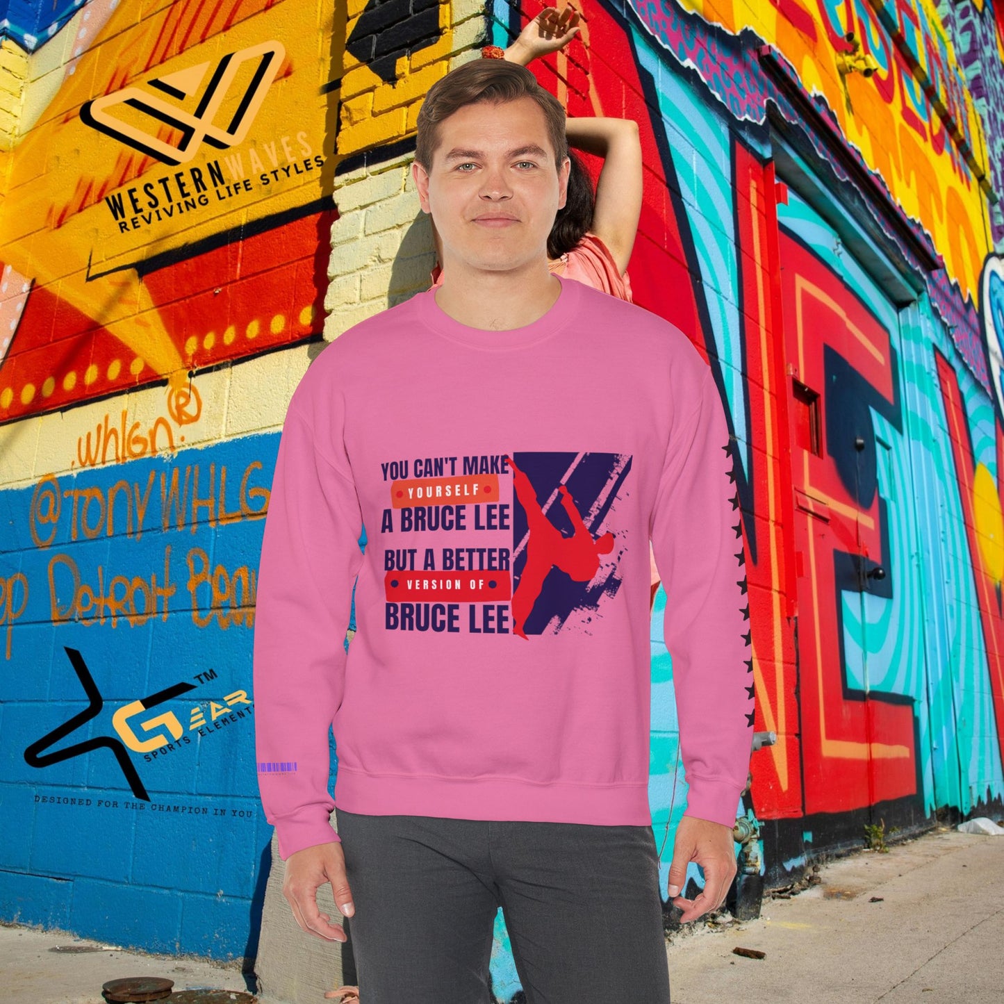 Unisex Heavy Blend™ Crewneck Sweatshirt_ N2 Sports Series SPW UHBCSS PT2WW010_ Limited Edition ‘Zeztz’ Brand Sports Elements by WesternWaves: