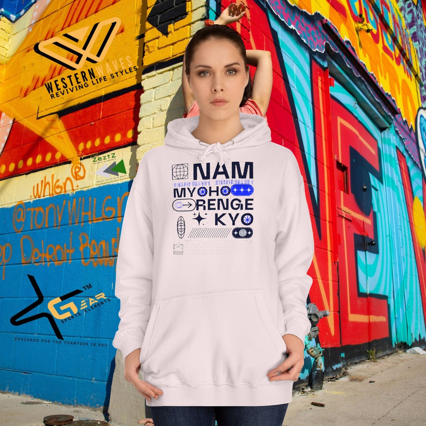 Unisex College Hoodie_  N2 Series SPW USCH PT2WW005_ Limited Edition Timeless Unisex Design by WesternWaves: