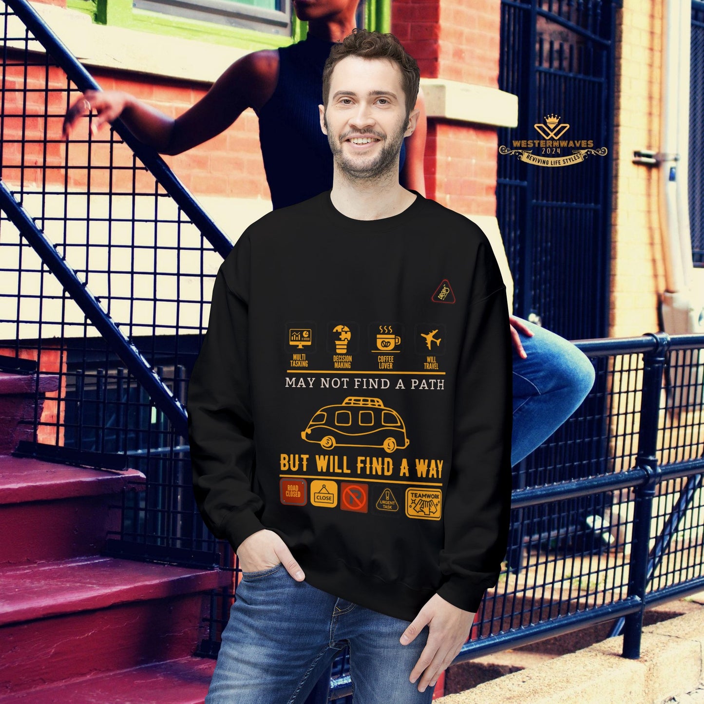 Inspirational Travel Crewneck Sweatshirt - 'May Not Find a Path, But Will Find a Way'_ 02 May 2025_ 001