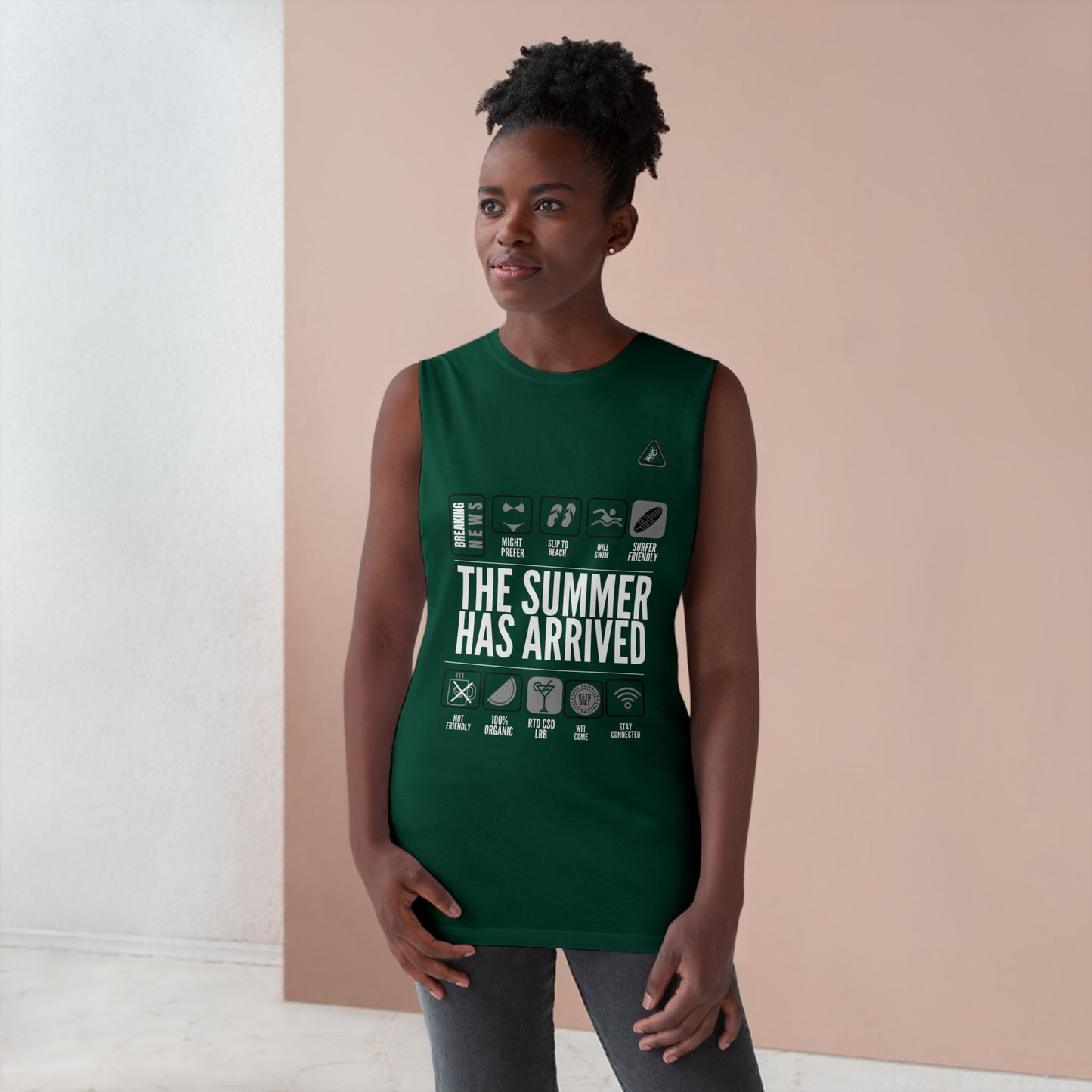 Unisex Summer Vibes Tank Top - 'The Summer Has Arrived' – Organic Cotton_ 09 May 2025_ 001