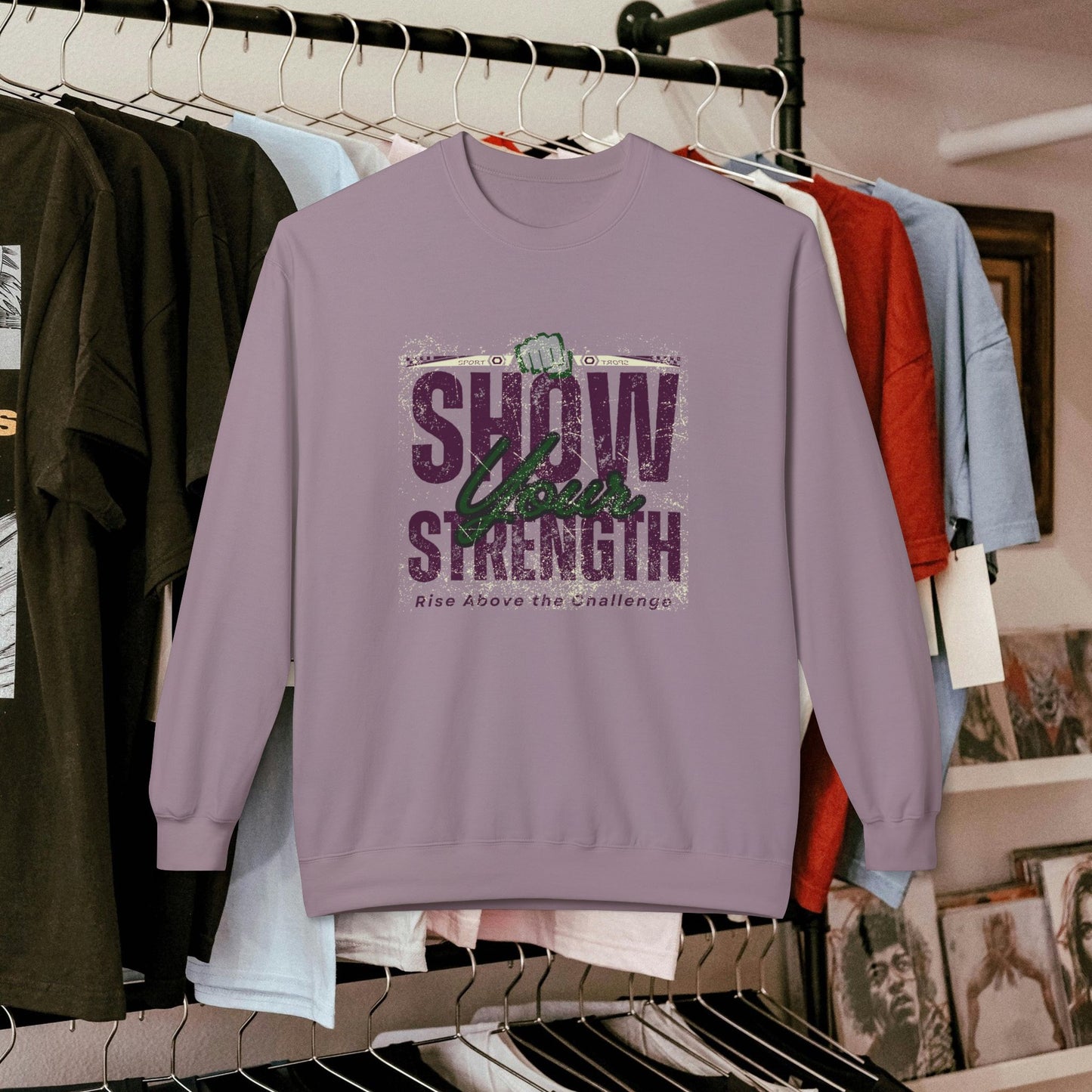 Unisex Midweight Softstyle Fleece Crewneck Sweatshirt_ N2+ Series USMWSSFCNSS PT2WW010_ Limited Edition Stylish Eco-conscious Raw Classic by WesternWaves: