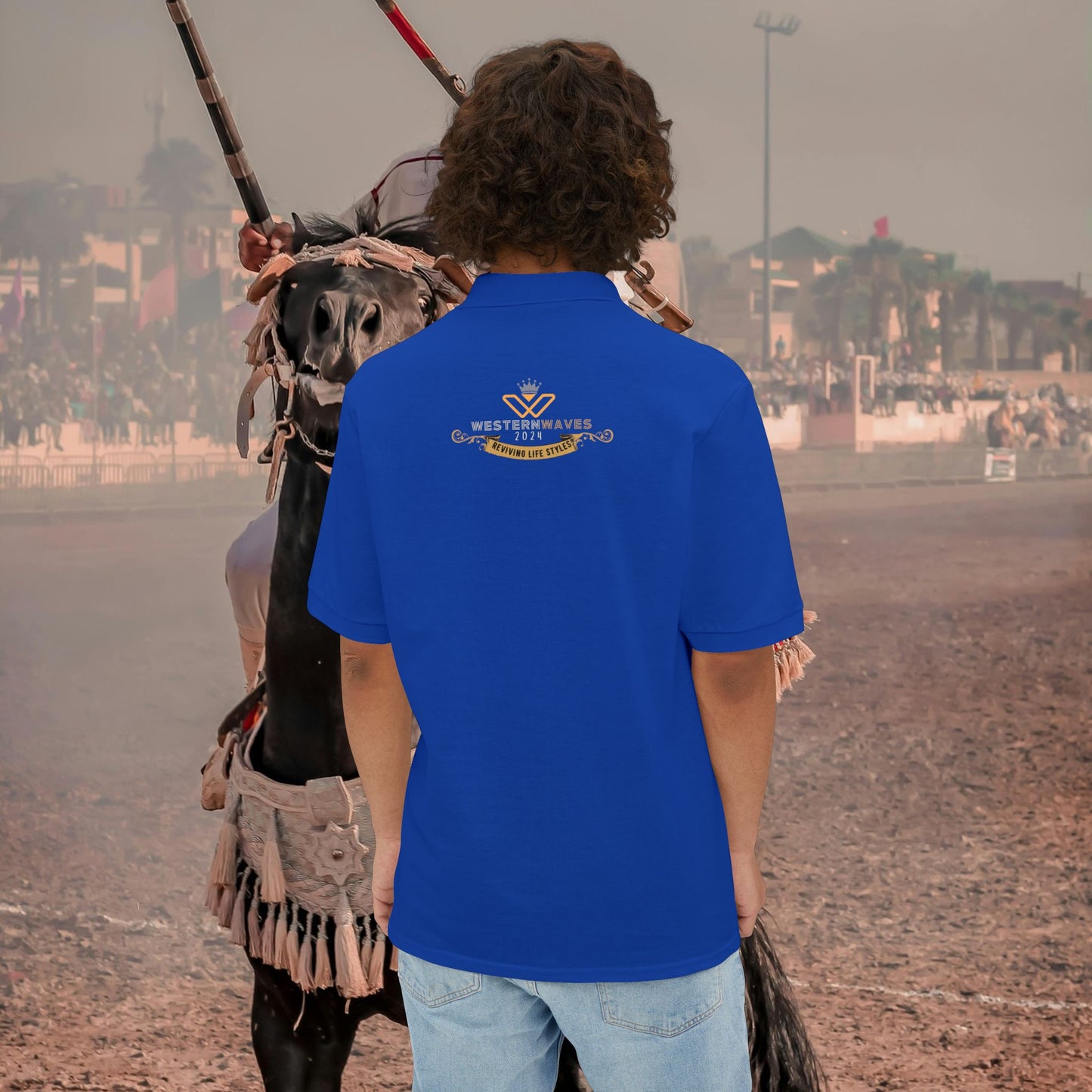 Men's Piqué Polo Classic Shirt – N2 Series SPW MPPOLOCS PT2WW003_ Limited Edition Timeless Elegance of ‘EagalZ’ Sports Brand by WesternWaves: