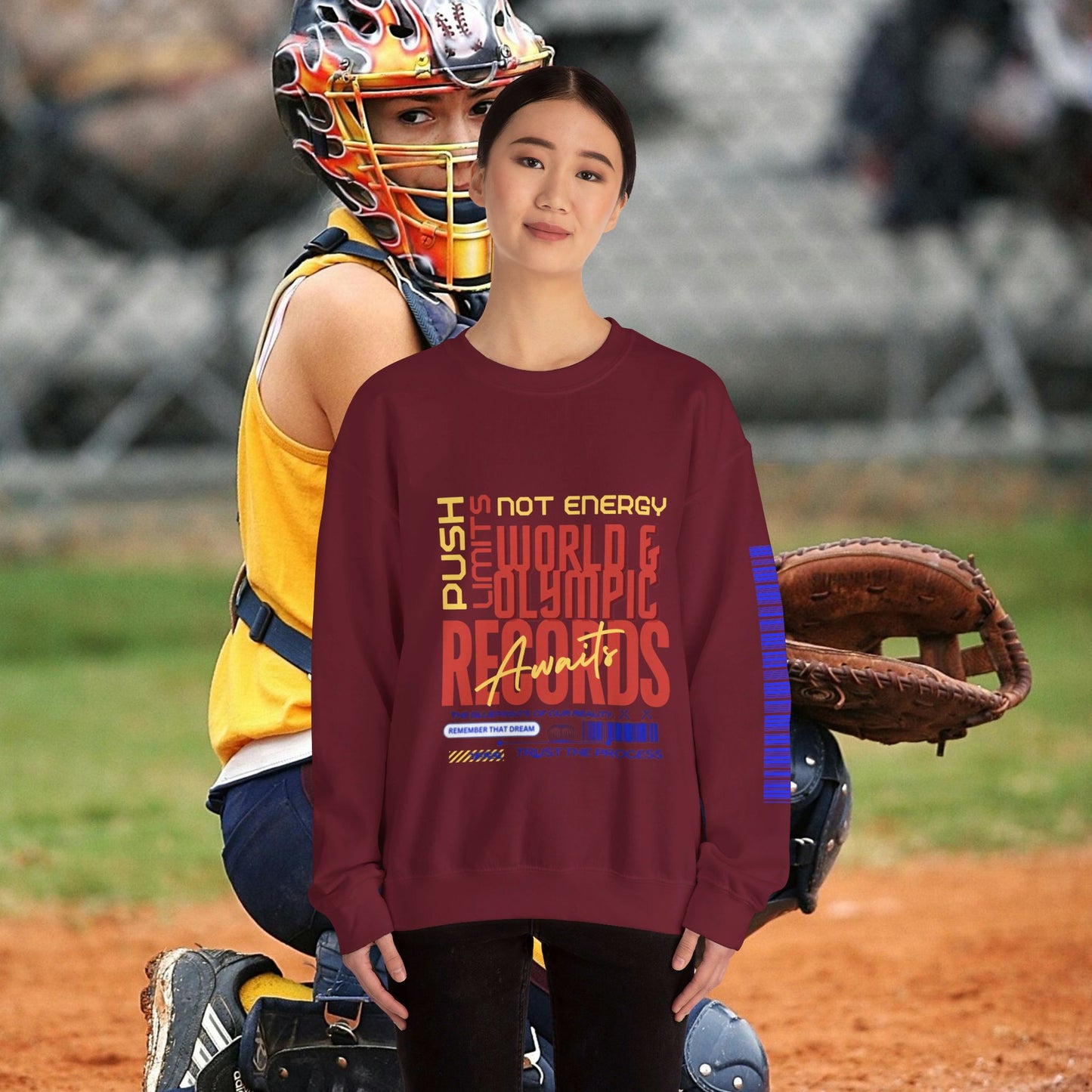 Unisex Heavy Blend™ Crewneck Sweatshirt_ N2 Sports Series SPW UHBCSS PT2WW006_ Limited Edition ‘Zeztz’ Brand Sports Elements by WesternWaves: