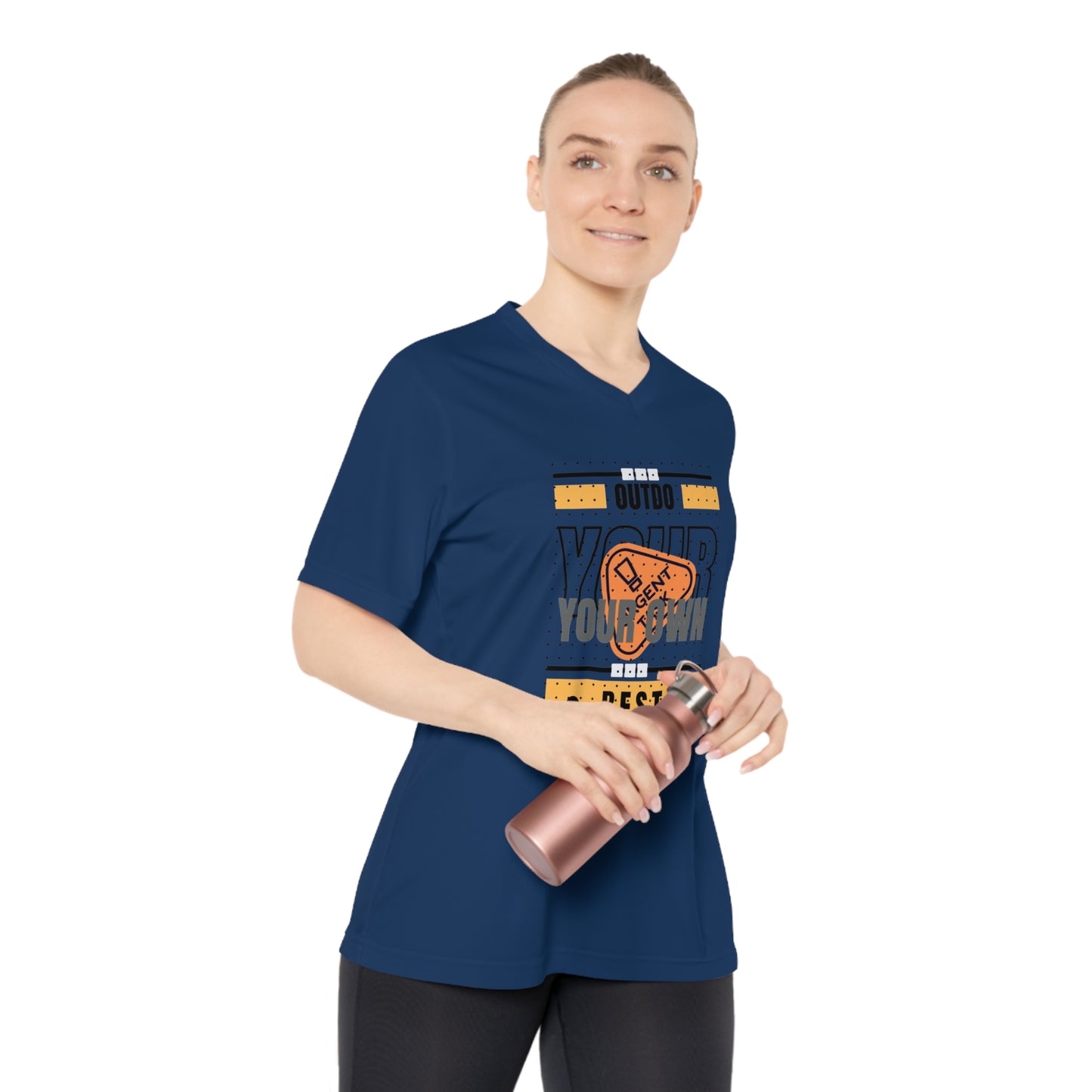 Women's Performance V-Neck T-Shirt_ N2 Series WPVNTS PT2WW002_ Limited Edition Reliable High-Performance Reliable Companion Under ‘EagalZ’ Series of Sports Elements by WesternWaves: