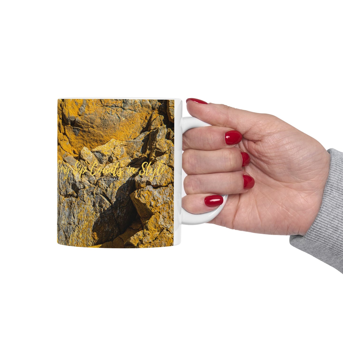 Ceramic Mug (11oz, 15oz)_ N2 Series SPW CM11, 15OZ PT2WW002_ Limited Edition Ceramic Masterpiece by WesternWaves: