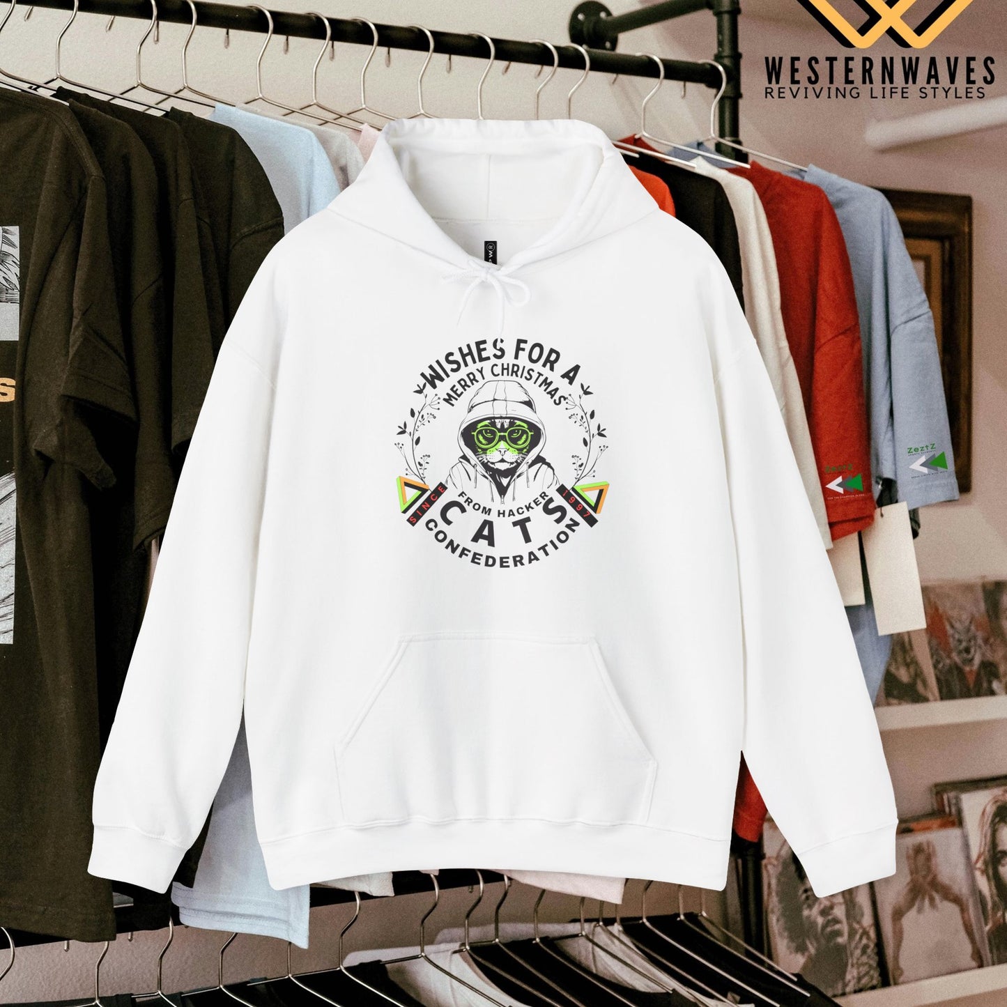 Unisex Heavy Blend™ Hooded Sweatshirt_ N2 Series SPW USHBHSS PT2WW001_ 2024 X’Mas Limited Edition by WesternWaves: