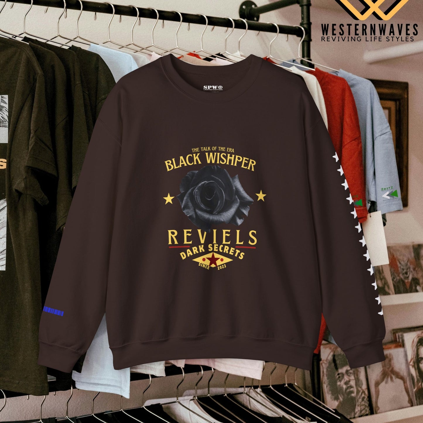 Unisex Heavy Blend™ Crewneck Sweatshirt_ N3 Series UHBCSS PT2WV011_ Limited Edition Pure Luxuryby WesternWaves: