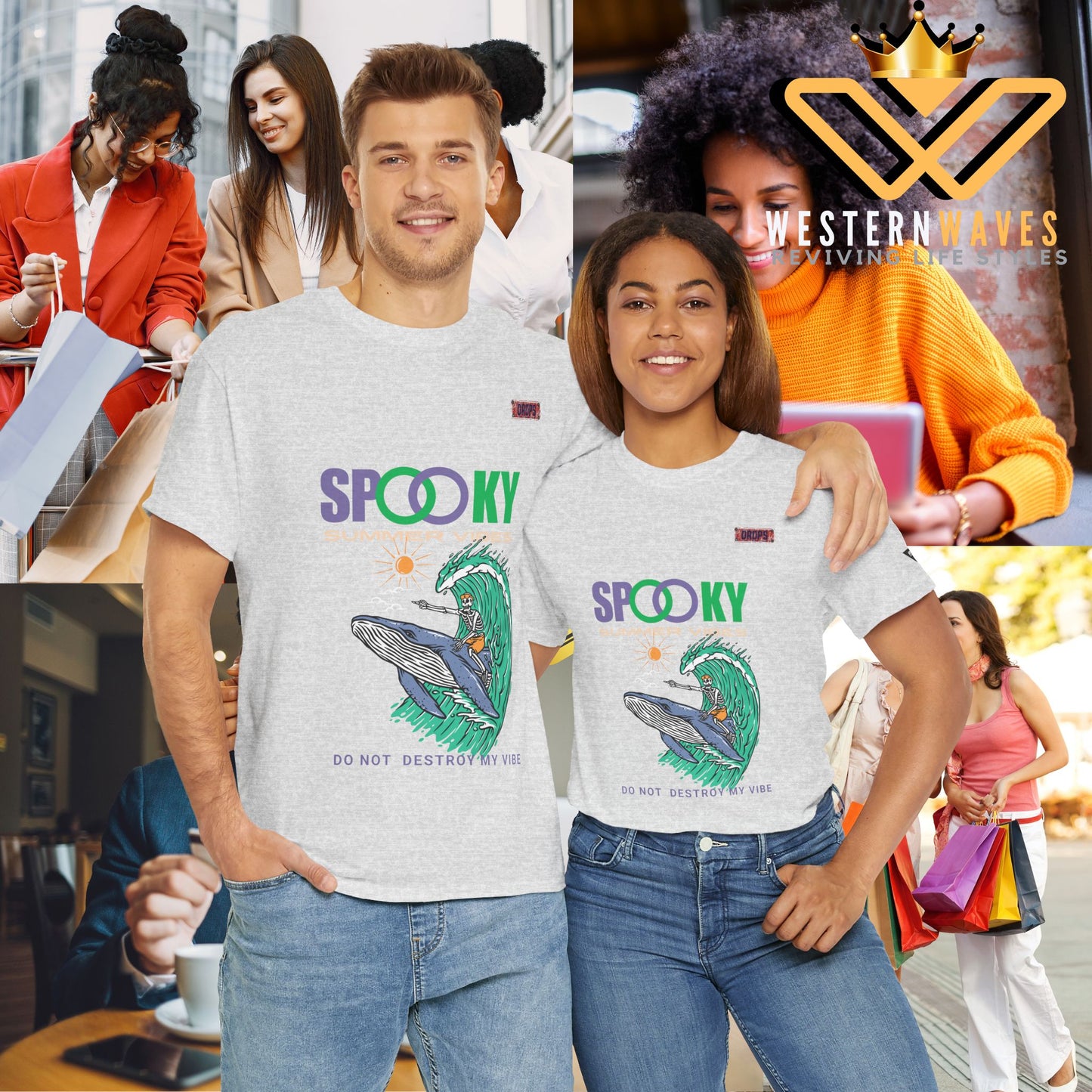 Unisex Heavy Cotton Tee_ Crafted from premium 100% cotton_ N2* Series UHCT PT2WV008_ Limited Edition Epitome of Comfort & Durability by WesternWaves: