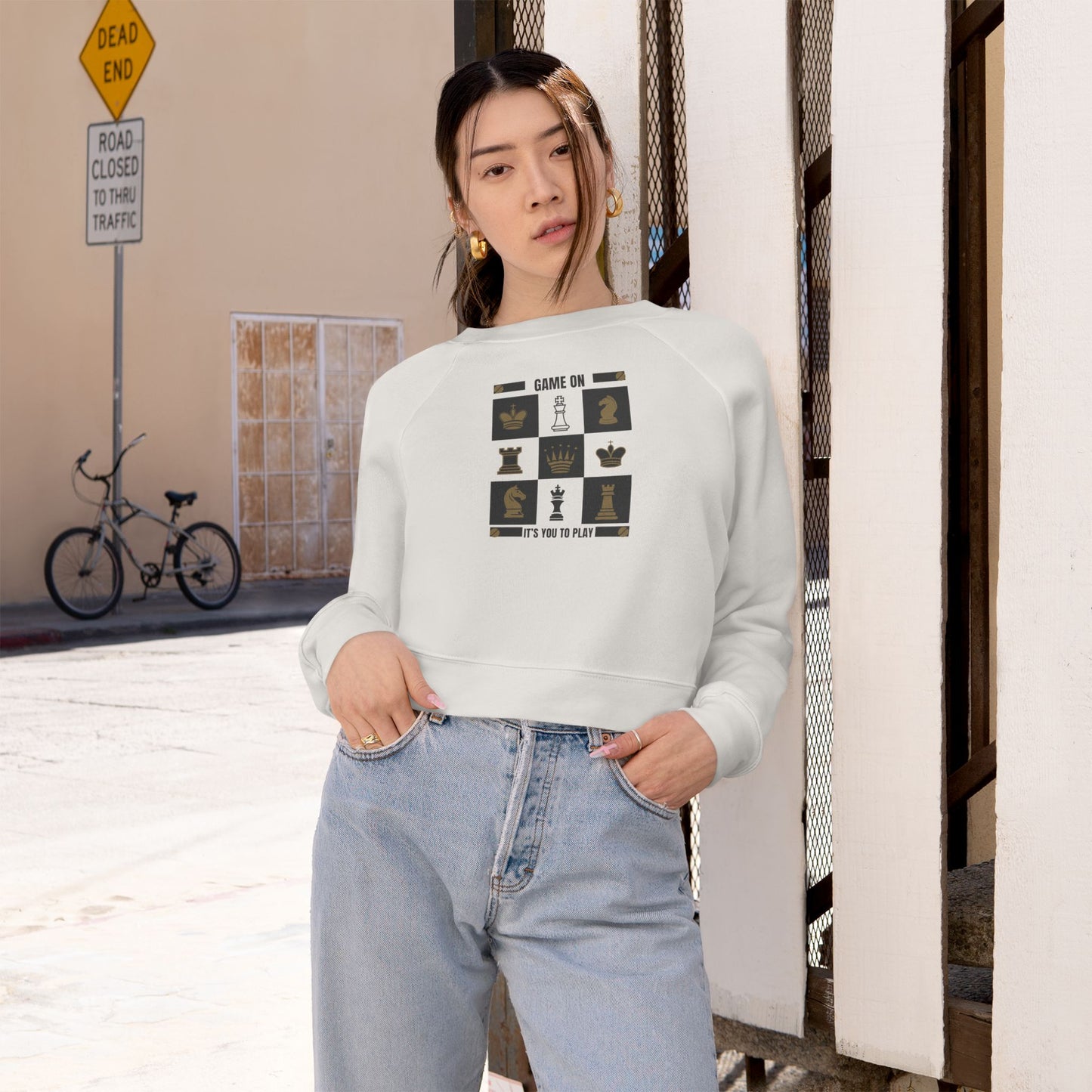 Women's Cropped Fleece Pullover_ N3+ Series WCFPOH PT2WW003_ Limited Edition High-quality Composition Product by WesternWawes: