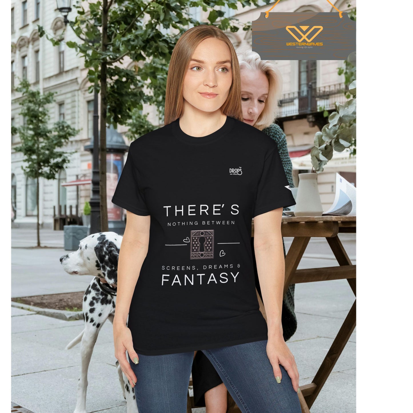 Unisex Ultra Cotton Tee - "There's Nothing Between Screens, Dreams & Fantasy" T-Shirt - Perfect for Dreamers and Creatives_ 07 May 2025_ 001