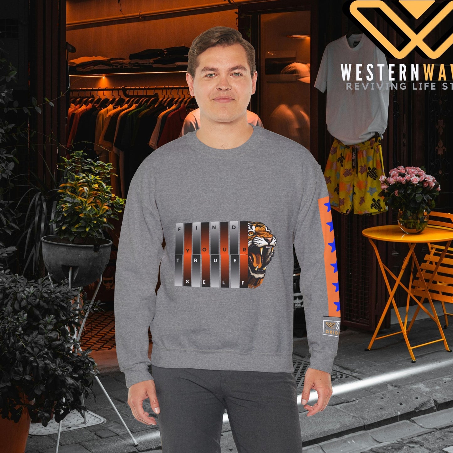 Unisex Heavy Blend™ Crewneck Sweatshirt_ N2 Series SPW UHBCSS PT2WW011_ Limited Edition Pure Luxury  By WesternWaves: