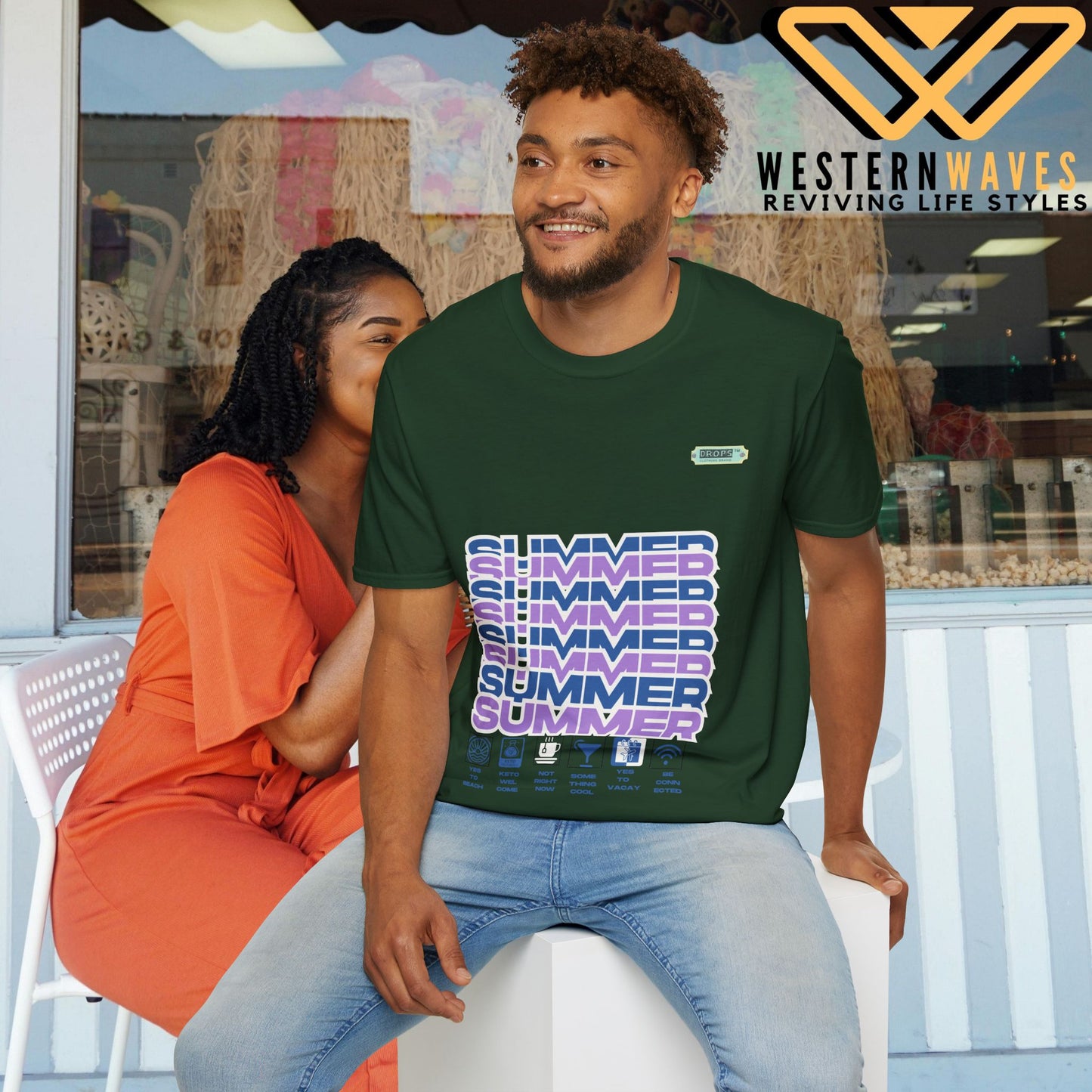 Unisex Softstyle T-Shirt_ N2* Series SPW USSTS FT2WW010_ Redefine Relaxation Limited Edition by WesternWaves: