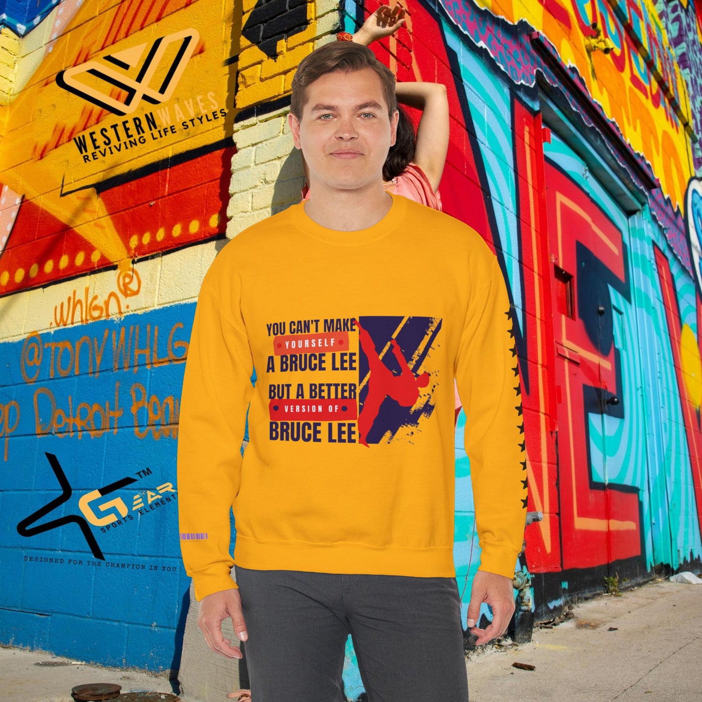 Unisex Heavy Blend™ Crewneck Sweatshirt_ N2 Sports Series SPW UHBCSS PT2WW010_ Limited Edition ‘Zeztz’ Brand Sports Elements by WesternWaves: