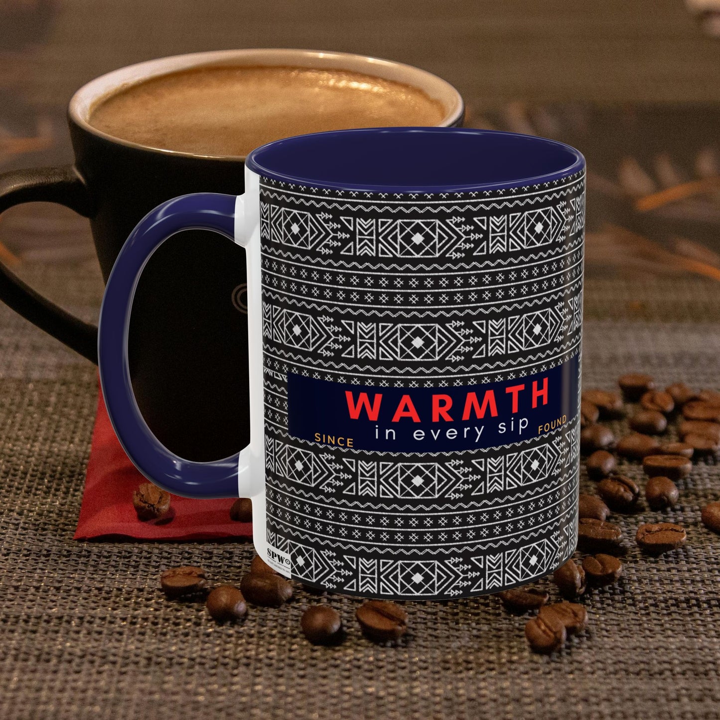 Accent Coffee Mug 11, 15oz_ N2 Series SPW ACM11OZ PT2WW007_ Vibrant Limited Edition Design by WesternWawes: