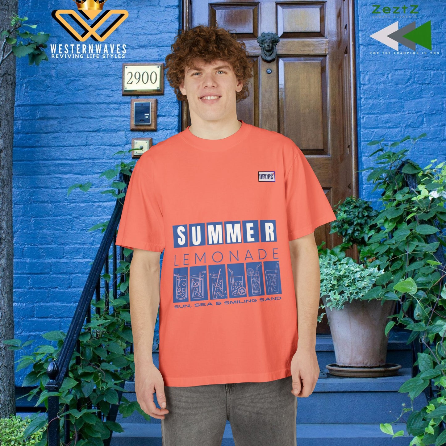 Summer Lemonade Unisex Drop-Shoulder T-Shirt_ Chill Vibes for Sun Lovers_ 17 May 2025_ 001