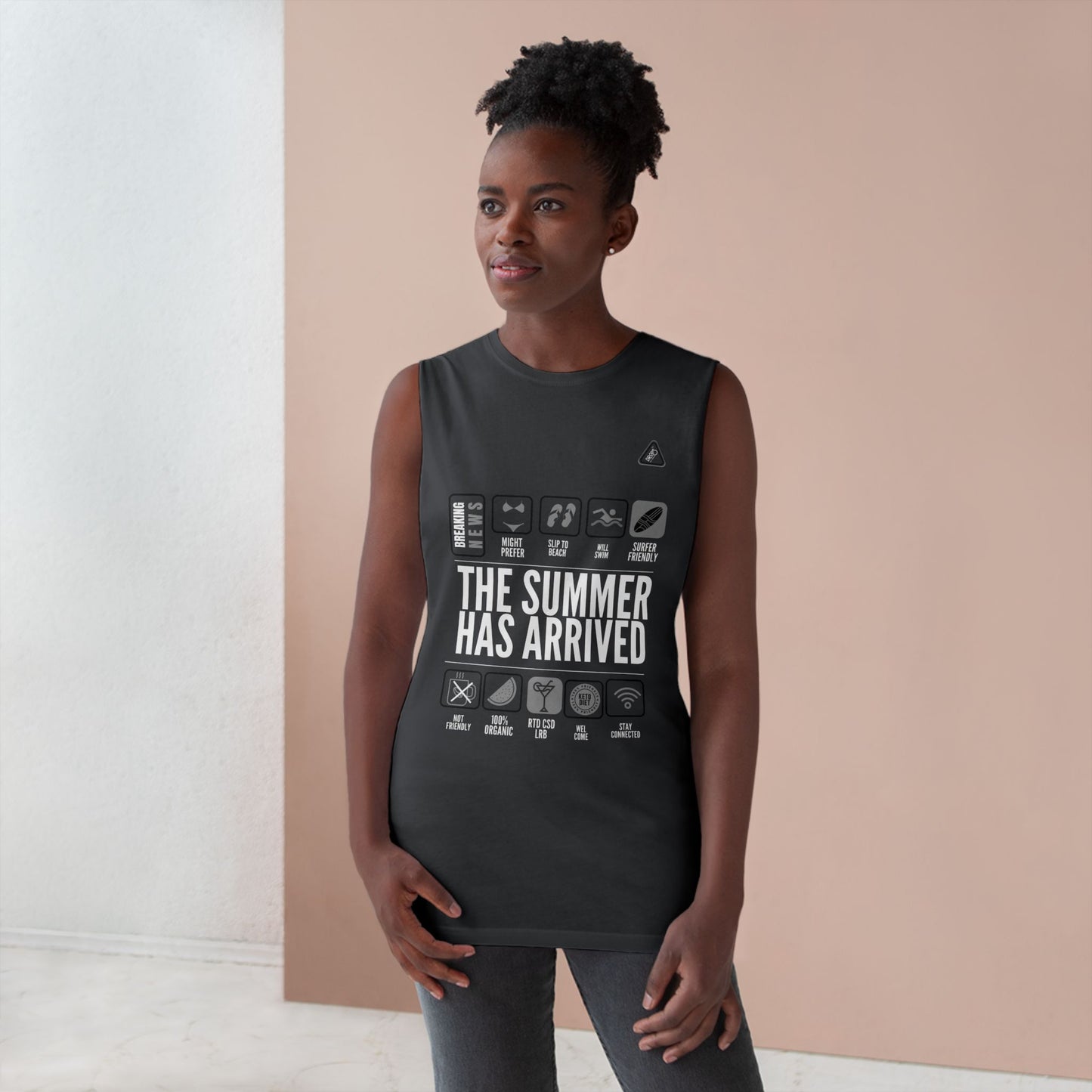 Unisex Summer Vibes Tank Top - 'The Summer Has Arrived' – Organic Cotton_ 09 May 2025_ 001