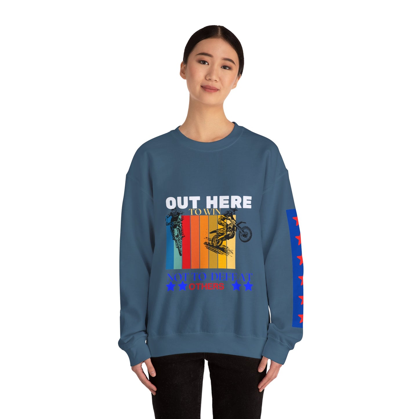 Unisex Heavy Blend™ Crewneck Sweatshirt_ N2 Sports Series SPW UHBCSS PT2WW004_ Limited Edition ‘Zeztz’ Brand Sports Elementz by WesternWaves: