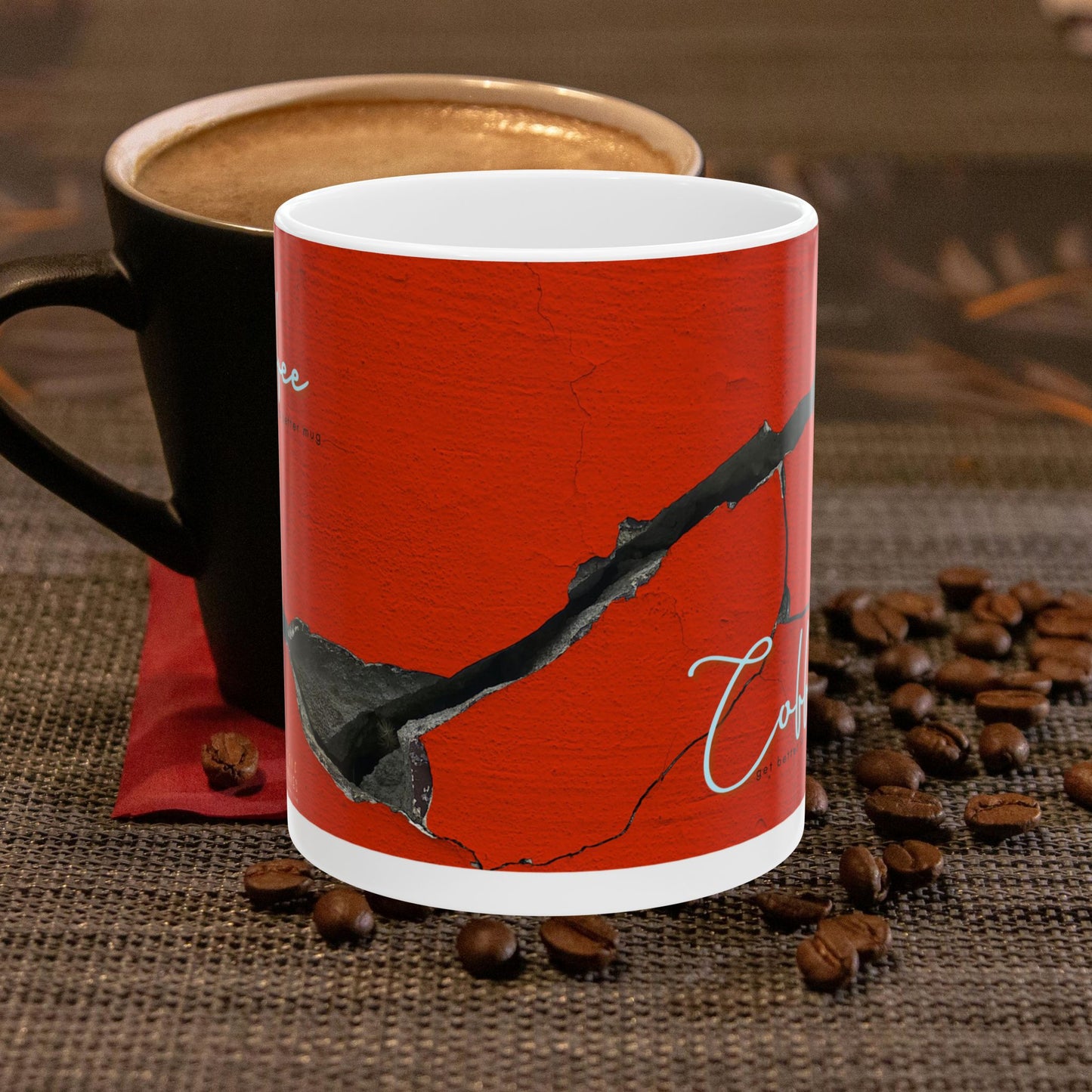 Ceramic Mug (11oz, 15oz)_ N2 Series SPW CM11, 15OZ PT2WW009_ Limited Edition Ceramic Masterpiece by WesternWaves: