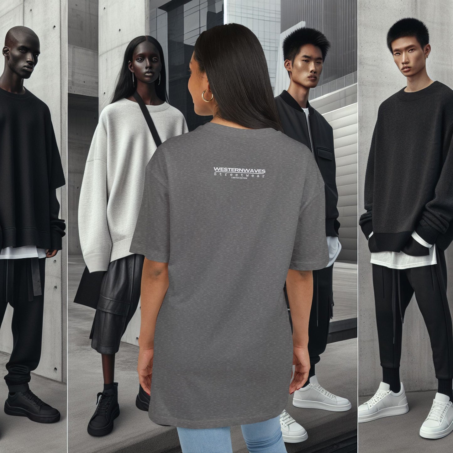 Unisex Heavy Oversize Tee_ N8+ Series USHOSTEE_ PT2WW002_ Limited Edition Urban Fashion Tee by WesternWaves: