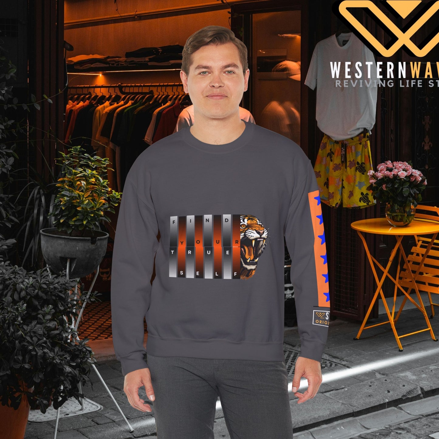 Unisex Heavy Blend™ Crewneck Sweatshirt_ N2 Series SPW UHBCSS PT2WW011_ Limited Edition Pure Luxury  By WesternWaves: