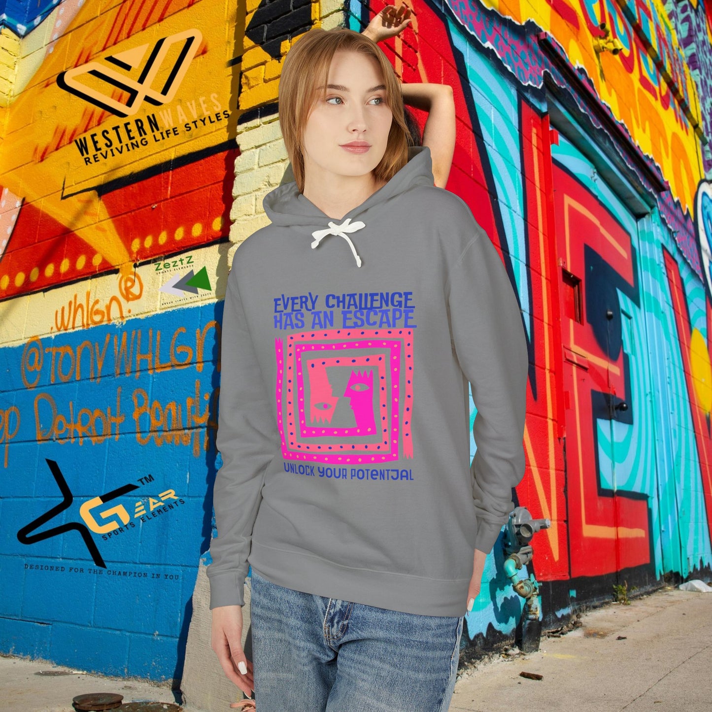 Unisex Lightweight Hooded Sweatshirt – N2 Series SPW USLWHSS PT2WW014_ Limited Edition Crafted Comfort by WesternWaves: