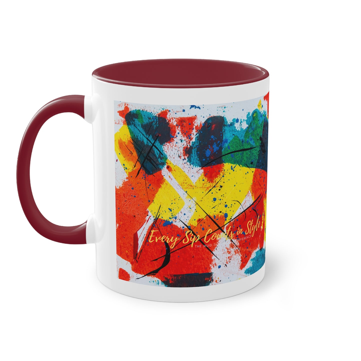 Two-Tone Coffee Mug, 11oz_ N2 Series TTCMUG PT2WW003_ Limited Edition Sipping Experience Both Pleasurable & Convenient by WesternWaves: