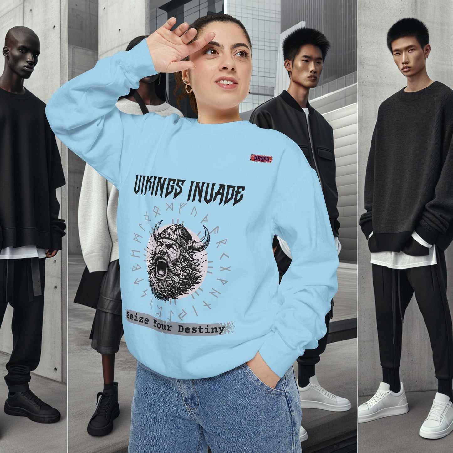 Unisex Garment-dyed Sweatshirt_ Series UWD 063_  Limited Edition Cozy Apparel for Adventurers by WesternWaves:
