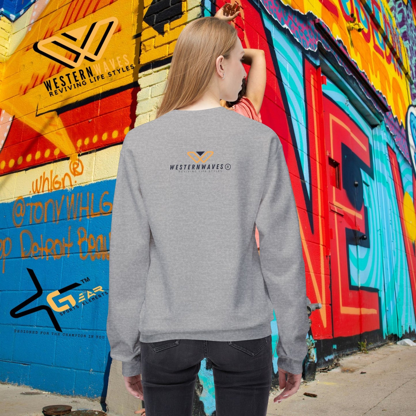 Unisex Midweight Fleece Crewneck Sweatshirt_ N Series SPW UXMWFCS PT2WW015_ Limited Edition Cozy Comfort by WesternWaves: