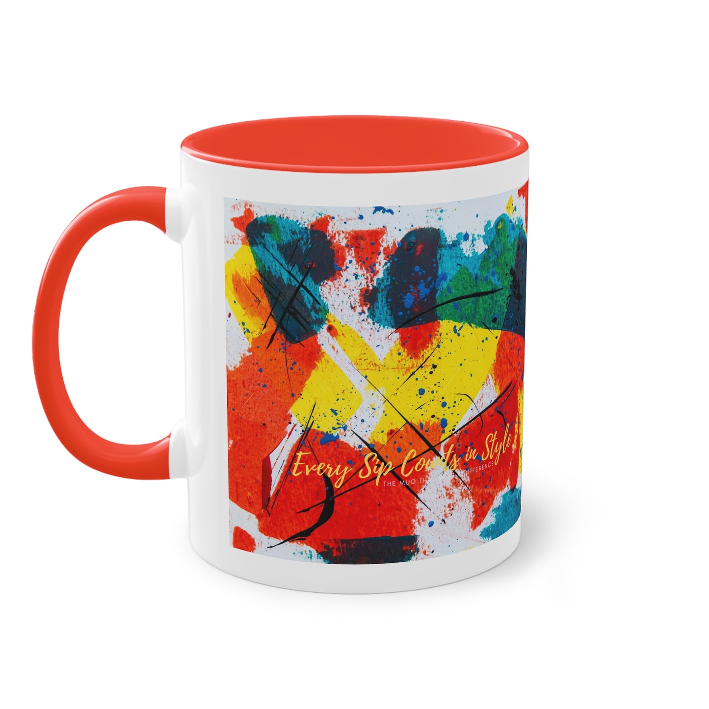 Two-Tone Coffee Mug, 11oz_ N2 Series TTCMUG PT2WW003_ Limited Edition Sipping Experience Both Pleasurable & Convenient by WesternWaves: