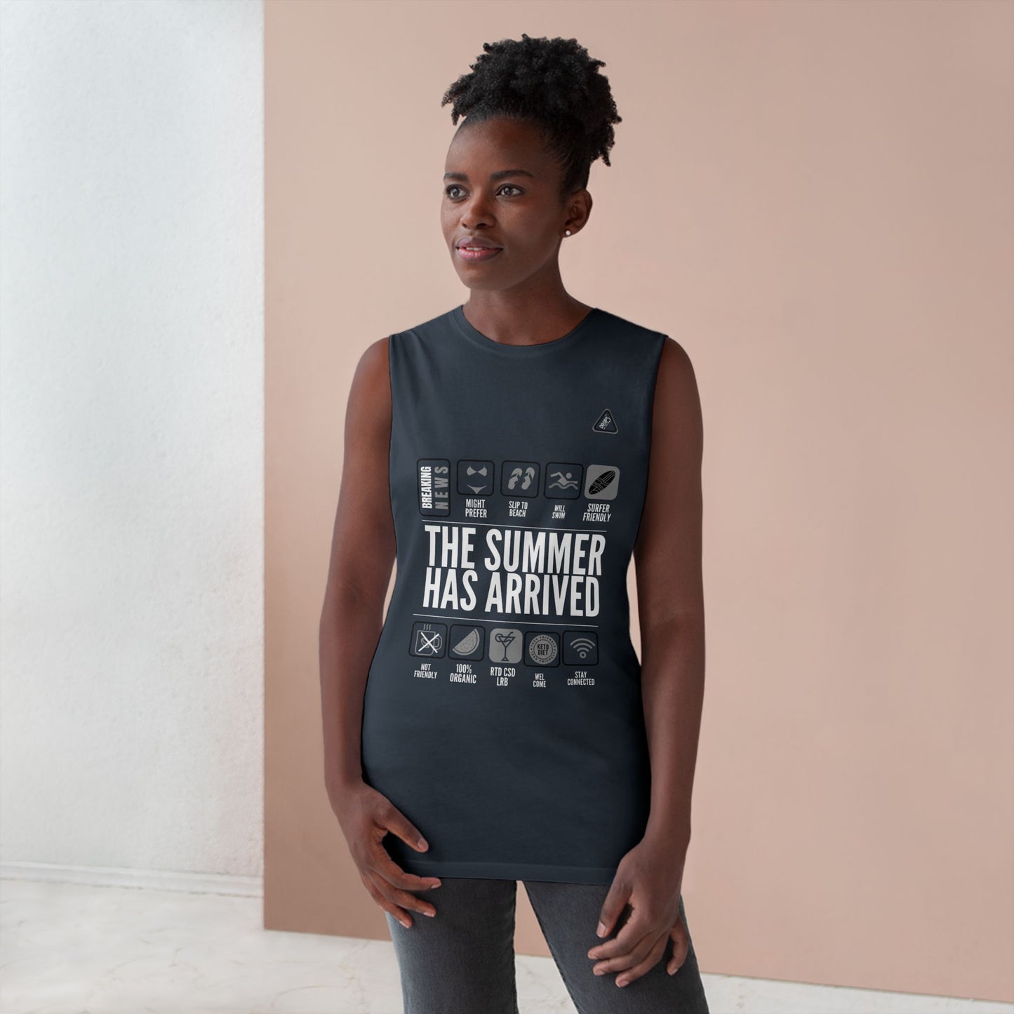 Unisex Summer Vibes Tank Top - 'The Summer Has Arrived' – Organic Cotton_ 09 May 2025_ 001