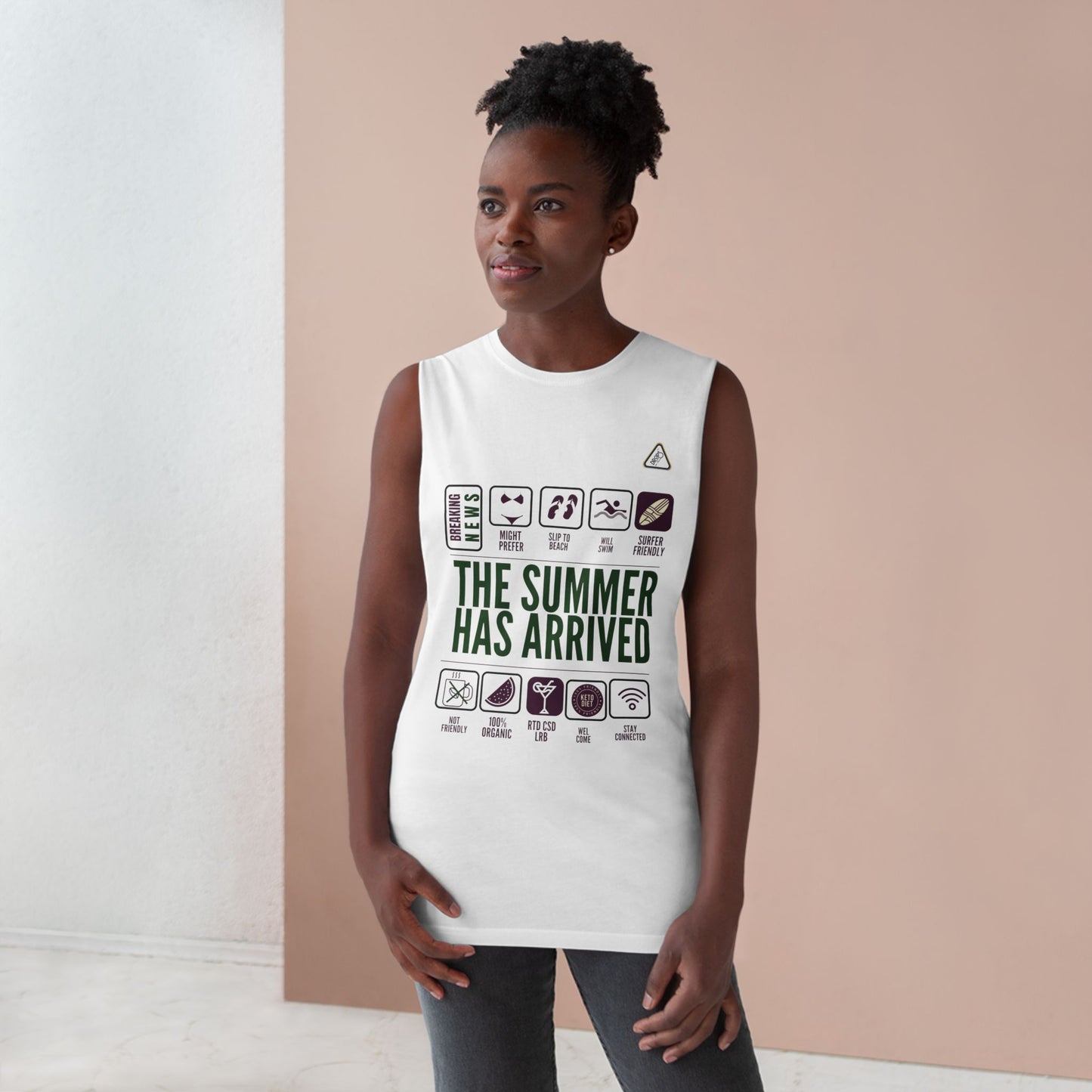 Unisex Summer Vibes Tank Top - 'The Summer Has Arrived' – Organic Cotton_ 09 May 2025_ 001