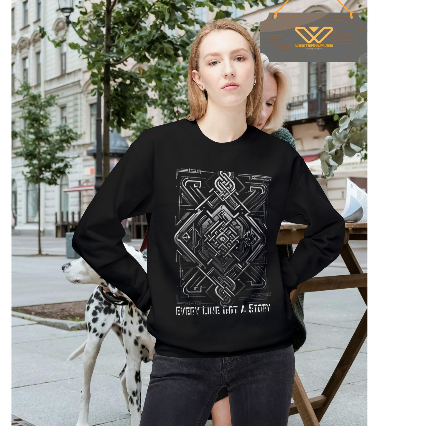 Every Line Got A Story Sweatshirt | Unisex Fleece Crewneck, Cozy Pullover, Artistic Gift, Casual Layer, Everyday Wear