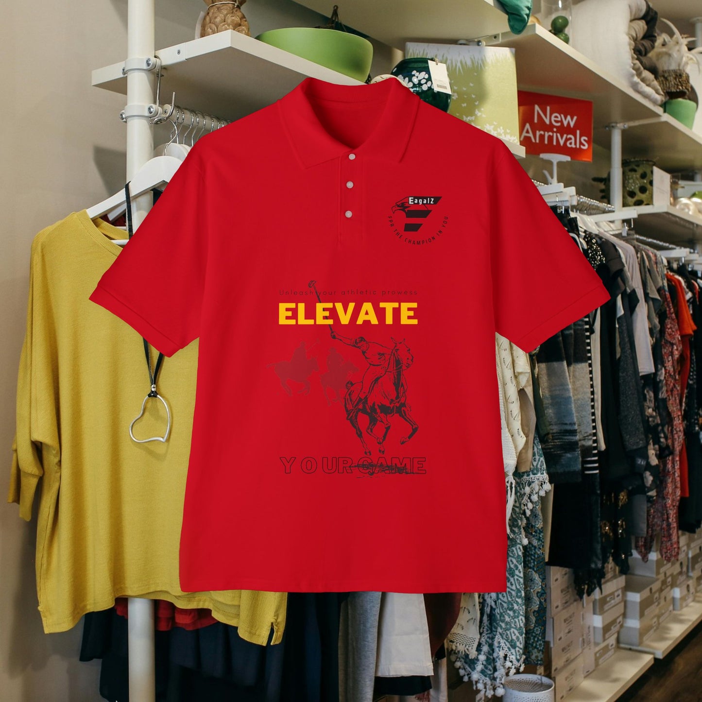 Men's Piqué Polo Classic Shirt – N2 Series SPW MPPOLOCS PT2WW002_ Limited Edition Timeless Elegance of ‘EagalZ’ Sports Brand by WesternWaves: