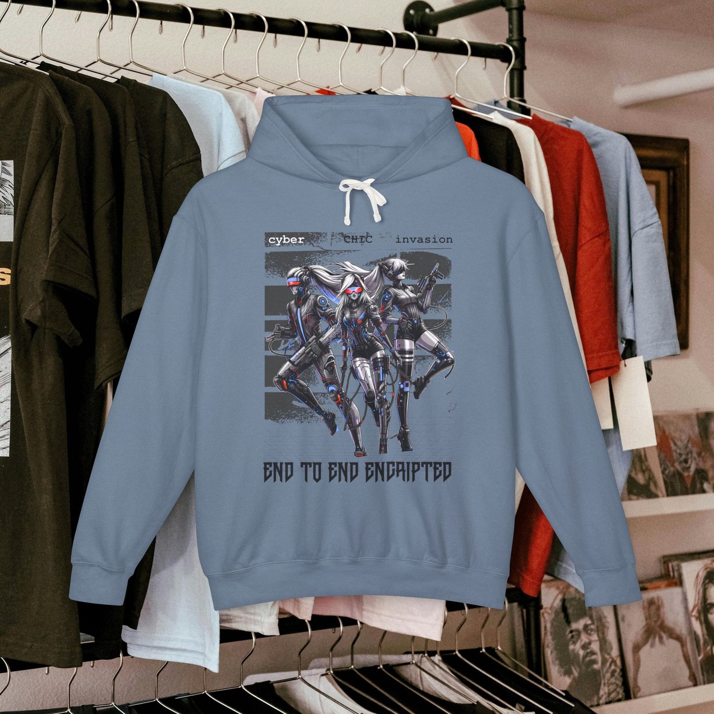 Unisex Lightweight Hooded Sweatshirt_ Series UWD 051_ Limited Edition Raw Streetwear by WesternWaves: