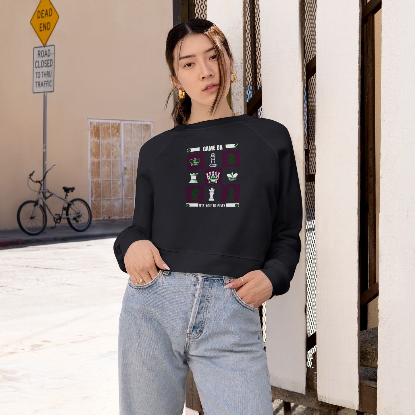 Women's Cropped Fleece Pullover_ N3+ Series WCFPOH PT2WW003_ Limited Edition High-quality Composition Product by WesternWawes: