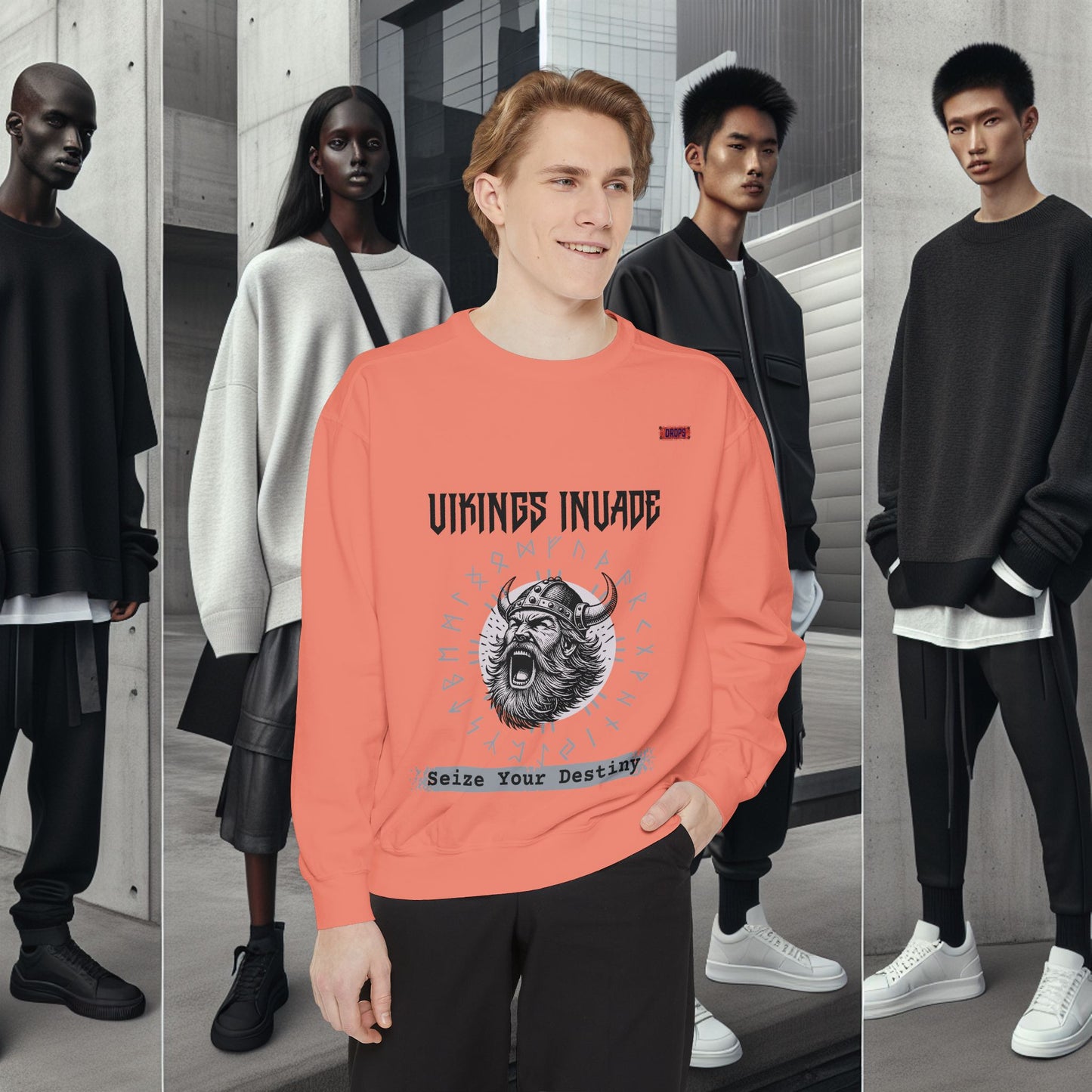 Unisex Garment-dyed Sweatshirt_ Series UWD 063_  Limited Edition Cozy Apparel for Adventurers by WesternWaves: