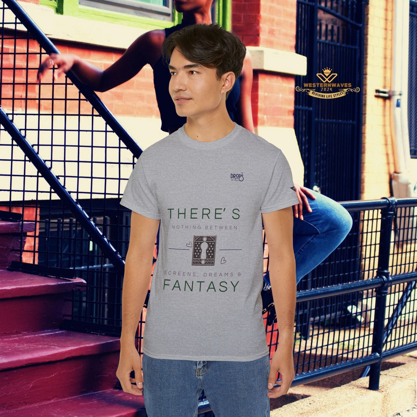 Unisex Ultra Cotton Tee - "There's Nothing Between Screens, Dreams & Fantasy" T-Shirt - Perfect for Dreamers and Creatives_ 07 May 2025_ 001