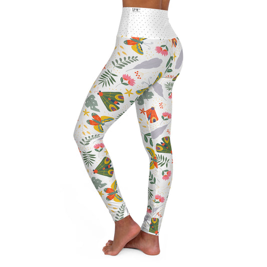 High Waisted Yoga Leggings (AOP)_ N Series HWYL(AOP) PT2WW003_ Limited Edition Cosmic Fusion by WesternWaves: