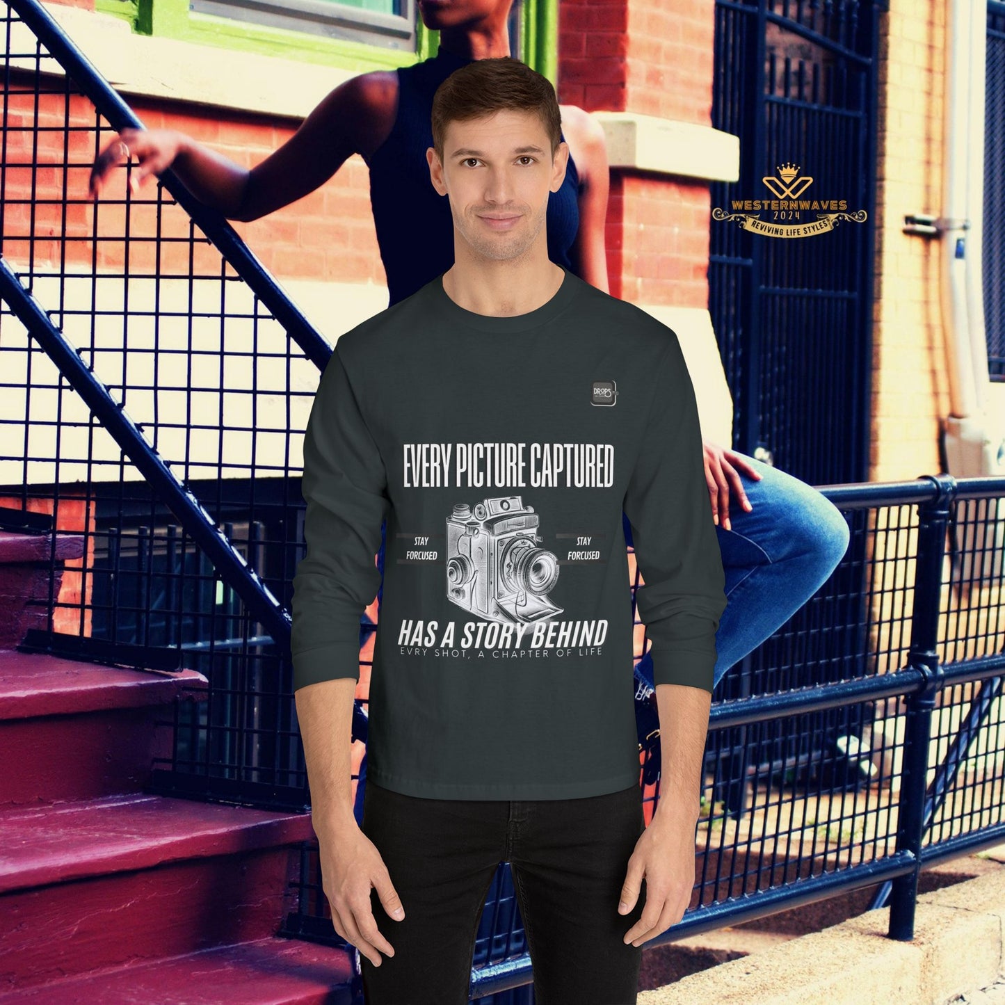 Unisex Classic Long Sleeve T-Shirt_ N2 Series CLSTS PT2WW002_ Limited Edition 100% US Cotton product by WesternWaves: