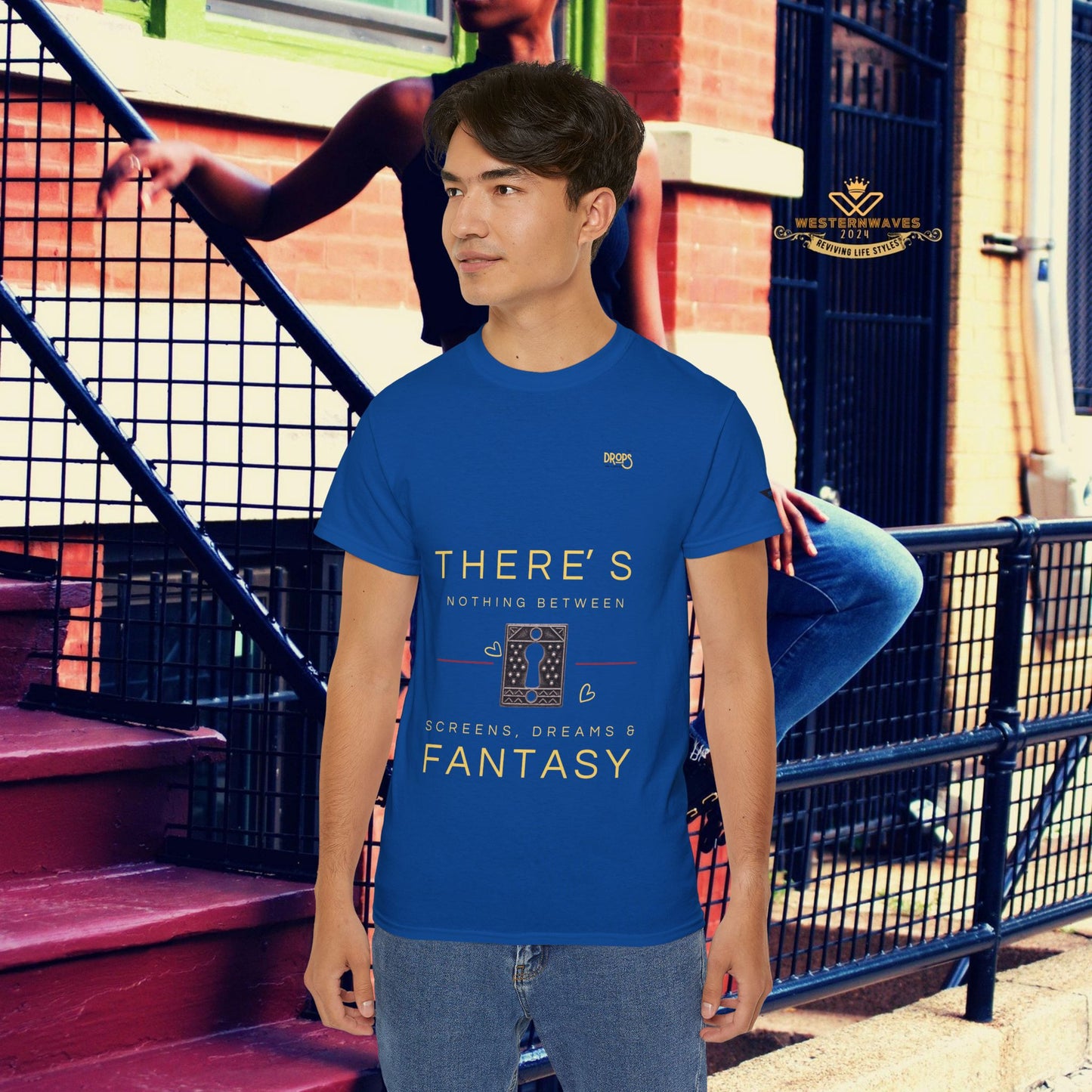 Unisex Ultra Cotton Tee - "There's Nothing Between Screens, Dreams & Fantasy" T-Shirt - Perfect for Dreamers and Creatives_ 07 May 2025_ 001