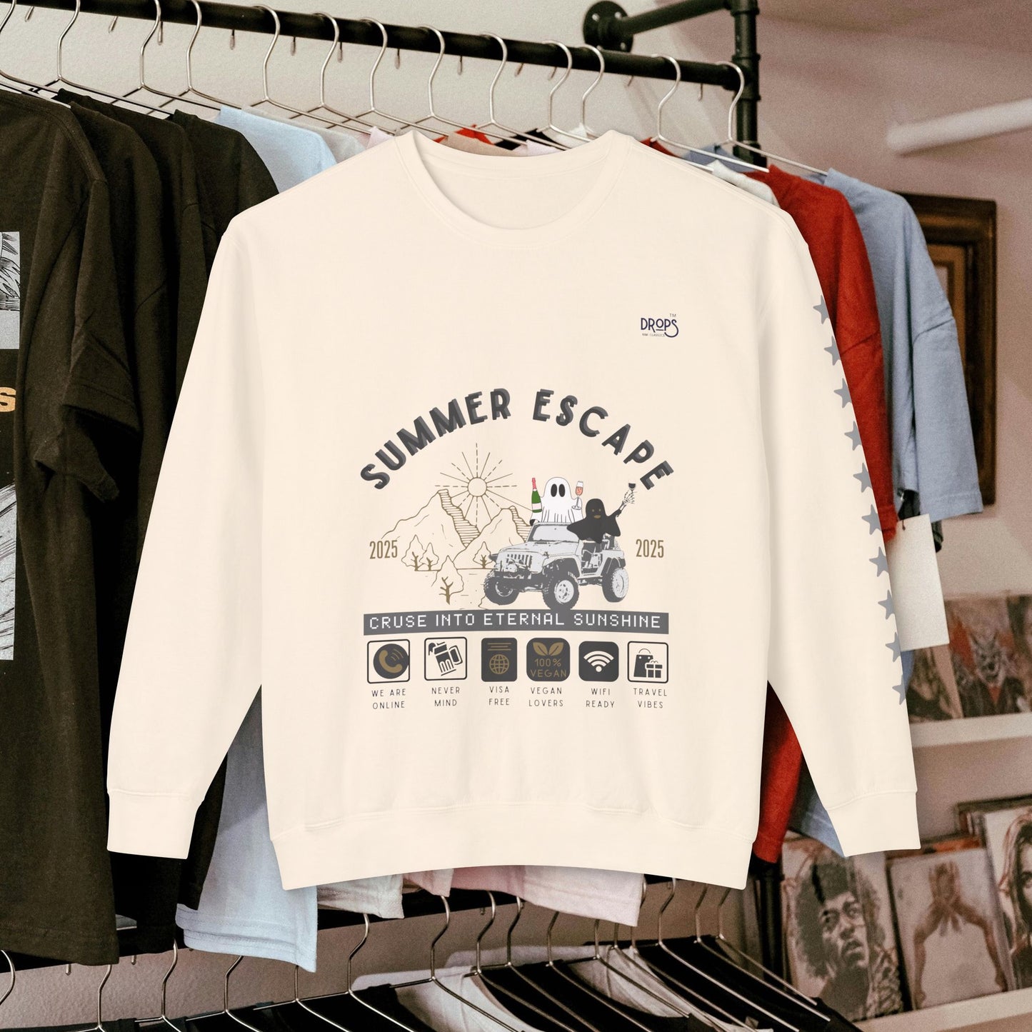 Unisex Summer Escape Crewneck Sweatshirt - Cruise into Eternal Sunshine_ 10 May 2025_ 001
